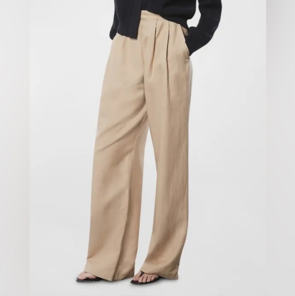 ENZA COSTA Pleated Wide Leg Pant Womens - Picture 13 of 15